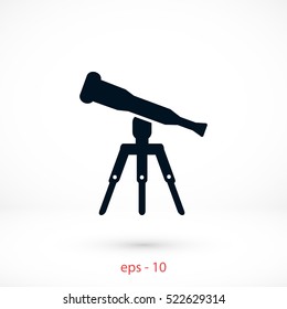 Telescope icon vector, flat design best vector icon