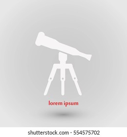 Telescope icon vector, flat design best vector icon
