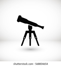 Telescope icon vector, flat design best vector icon