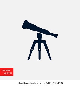 Telescope icon vector, flat design best vector icon
