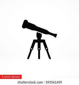 Telescope icon vector, flat design best vector icon