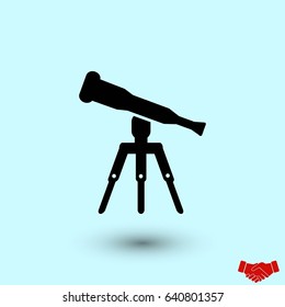 Telescope icon vector, flat design best vector icon