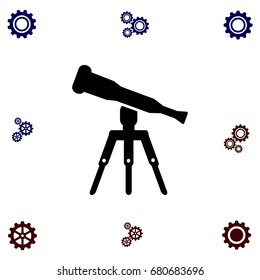 Telescope icon vector, flat design best vector icon