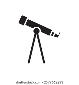 Telescope icon Vector flat thin line illustration