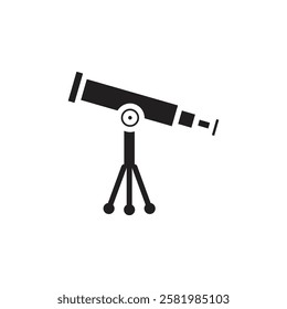 Telescope icon Vector flat thin line illustration