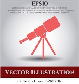 Ilustración vectorial de iconos del telescopio