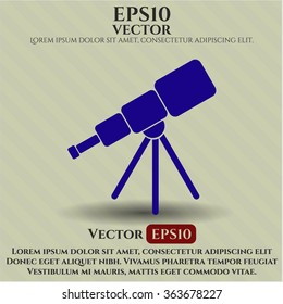 Ilustración vectorial de iconos del telescopio