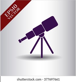Ilustración vectorial de iconos del telescopio