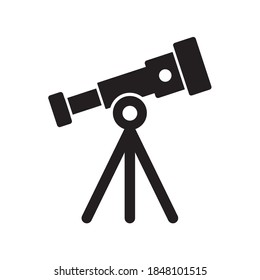 Diseño de iluminación de vectores de iconos de telescopio