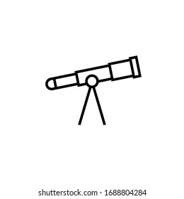 telescope icon vector illustration. telescope icon line style
