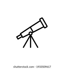 Telescope icon vector illustration logo template for many purpose. Isolated on white background.