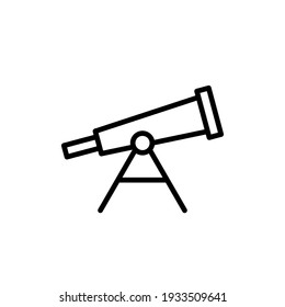 Telescope icon vector illustration logo template for many purpose. Isolated on white background.
