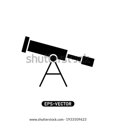 Telescope icon vector illustration logo template for many purpose. Isolated on white background.