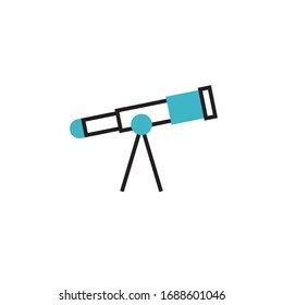 ilustración vectorial de icono del telescopio. icono telescopio diseño moderno