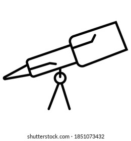 telescope icon vector illustration photo