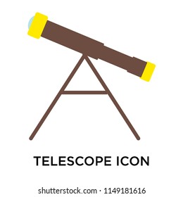 Telescope icon vector isolated on white background for your web and mobile app design, Telescope logo concept