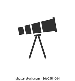 vector de icono del telescopio aislado en fondo blanco