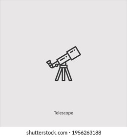 vector de icono del telescopio aislado en fondo blanco