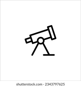 Vector de iconos del telescopio. Aislado en fondo blanco.