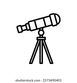 telescope icon vector, line style icon