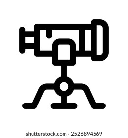 Teleskopsymbol. Vektorliniensymbol für Ihre Website, Ihr Handy, Ihre Präsentation und Ihr Logo-Design.