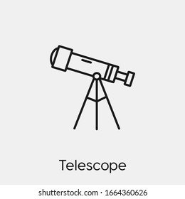 símbolo del vector del icono del telescopio.