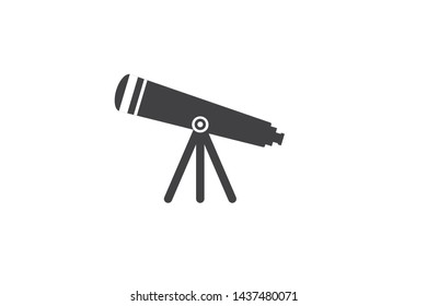 Telescope icon vector on white background 