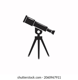 Telescope icon vector on a white backgrund