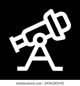 telescope icon vector outline design