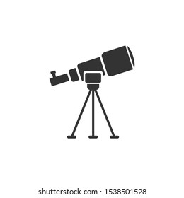 Telescope Icon vector sign isolated for graphic and web design. Telescope symbol template color editable on white background.