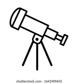 Telescope icon vector sign and symbol on trendy design