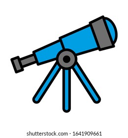 Telescope icon vector sign and symbol on trendy design