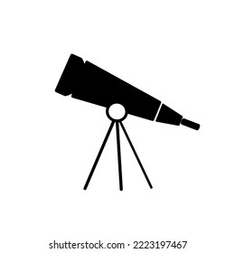 diseño simple de vectores de iconos de telescopio. Ilustración