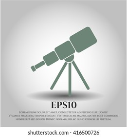 telescope icon vector symbol flat eps jpg app web concept