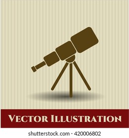 telescope icon vector symbol flat eps jpg app web concept