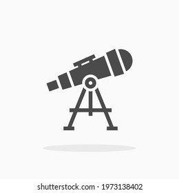 Telescope icon. For your design, logo. Vector illustration.