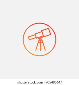 Telescope icon.gradient illustration isolated vector sign symbol