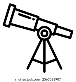 telescope icons in line style. Related with education, academic subjects and more.