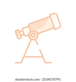 Conjunto de iconos de telescopio cinco diferentes estilos de Vector Ilustración de stock