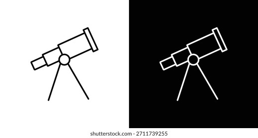 Teleskopsymbole, Vektorsymbol mit bearbeitbaren Strichlinien für Webdesigns