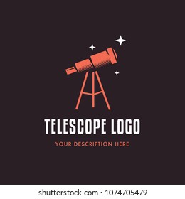 Company Name Logo Design Telescope Astronomy Stock Vector (Royalty Free ...