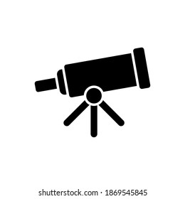 Telescope illustration glyphs style education icon vector design, this vector is suitable for icons, logos, illustrations, stickers, books, covers, .etc