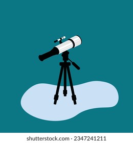 telescope illustration vector, flat vector