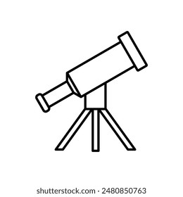 Telescope include tripod icon design vector.