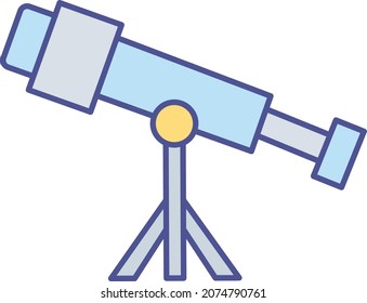Icono del vector aislado del telescopio que puede fácilmente modificar o editar

