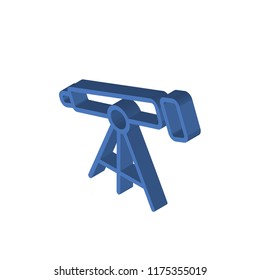Telescope isometric left top view 3D icon