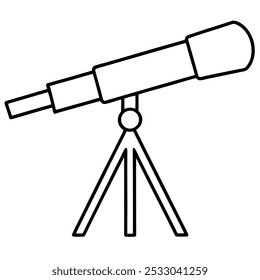 Ilustración de arte de línea de telescopio para Diseños de astronomía