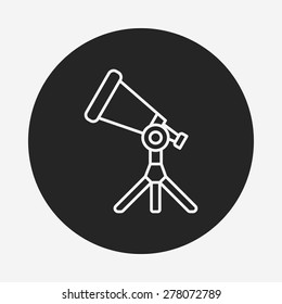 telescope line icon