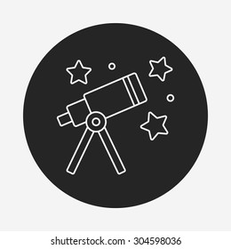 Telescope line icon
