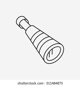 telescope line icon